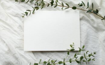a piece of paper with a plant on top of it