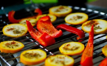 grill, vegetables, food, courgette, peppers, electric grill, vitamins, fresh, nature